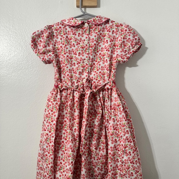Rachel Riley Forget Me Not Smocked Dress Pink Floral Girls Party Dress Sz 5 $165 - Picture 9 of 9